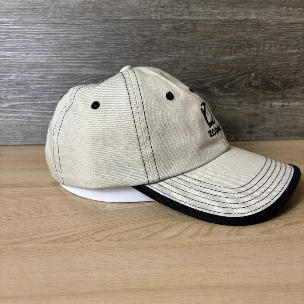 Vintage Zodiac Hat Cap Strap Back Embroidered Mens One Size 90s NWT
